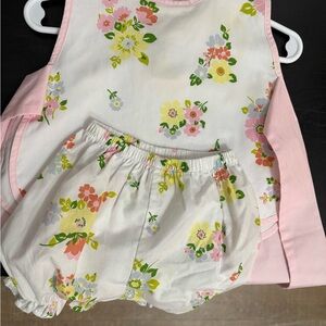 The Beaufort Bonnet Company Pink & White Floral Diaper Cover Set